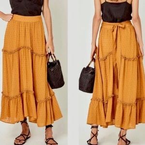 Augustine Farrah Midi Marigold Skirt